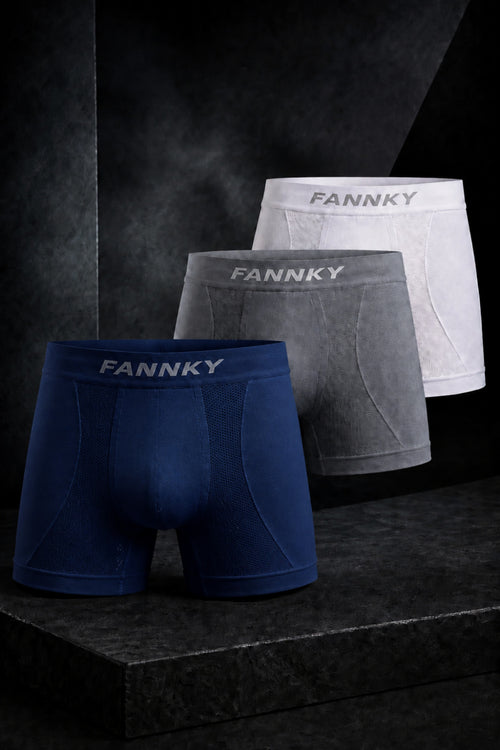 Erkek Rahat Esnek Seamless 3 Lü Boxer Kahverengi - SERENZE Milano