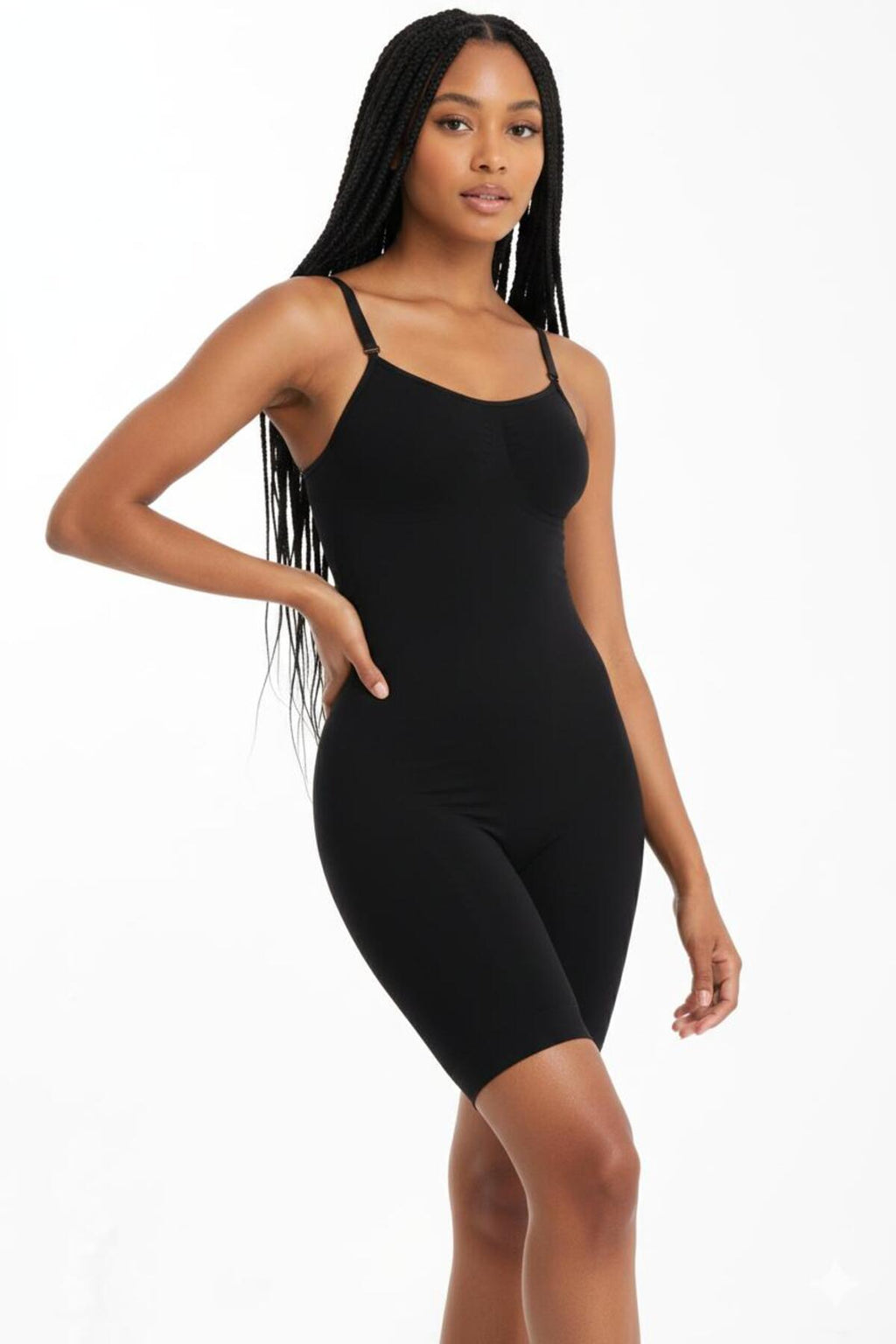 body yüksek bel tam boy 9050 Siyah