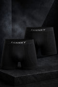 Erkek Rahat Esnek Seamless 2 Li Siyah Boxer