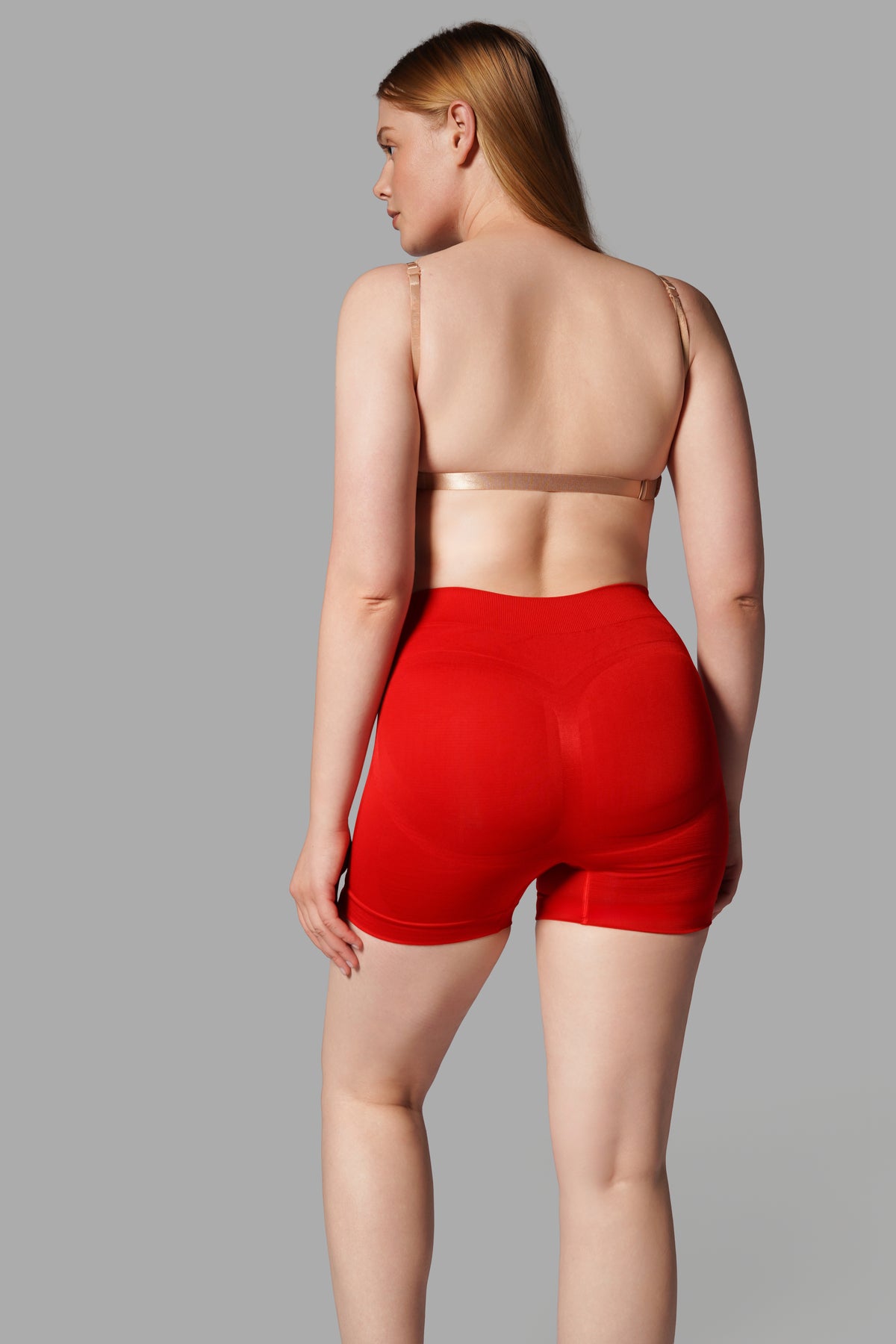 Push Up Seamless Dikişsiz Popo Şekillendirici Kısa Paçalı Korse 2064 Kırmızı