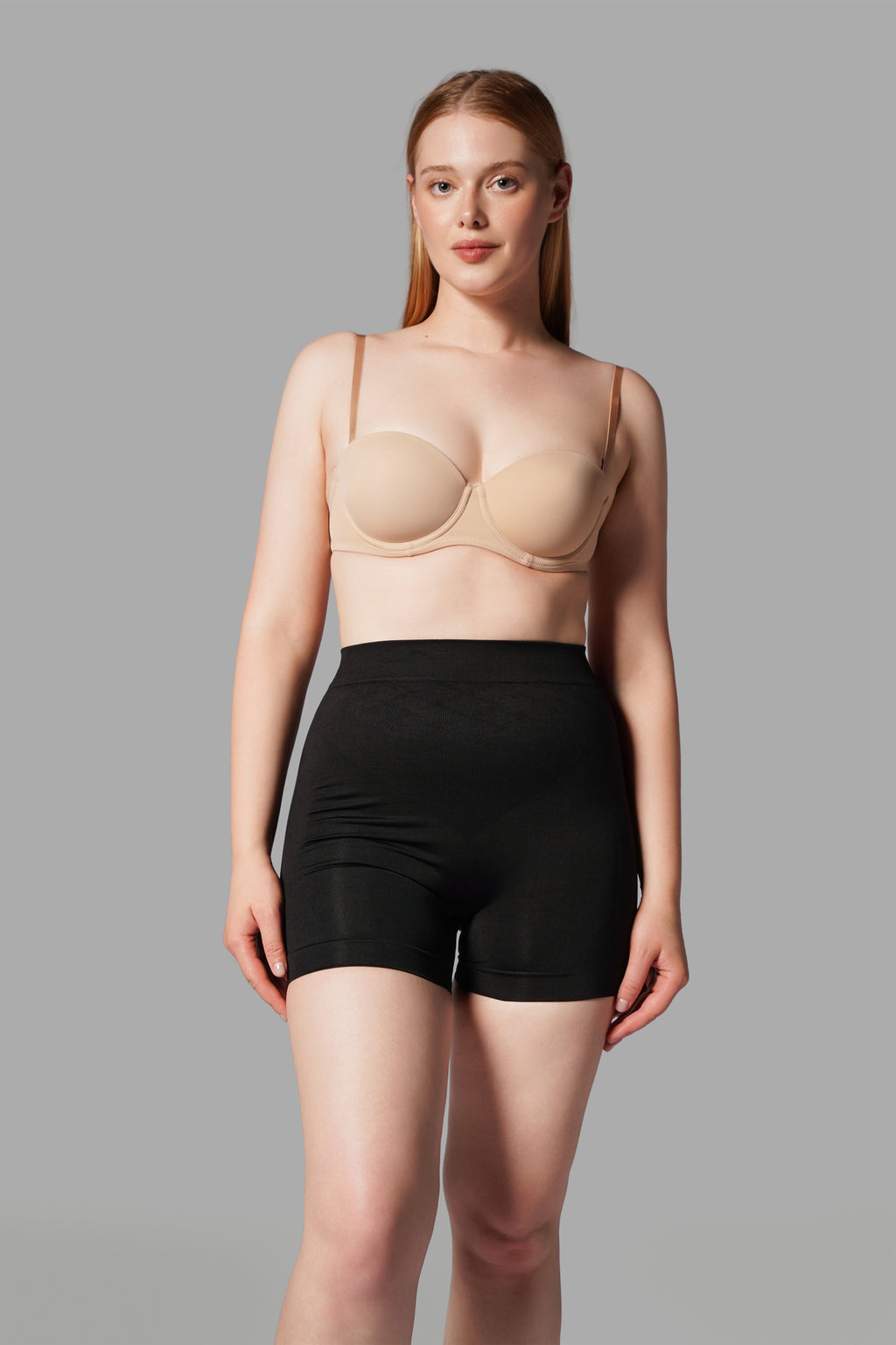Push Up Seamless Dikişsiz Popo Şekillendirici Kısa Paçalı Korse 2064 Siyah