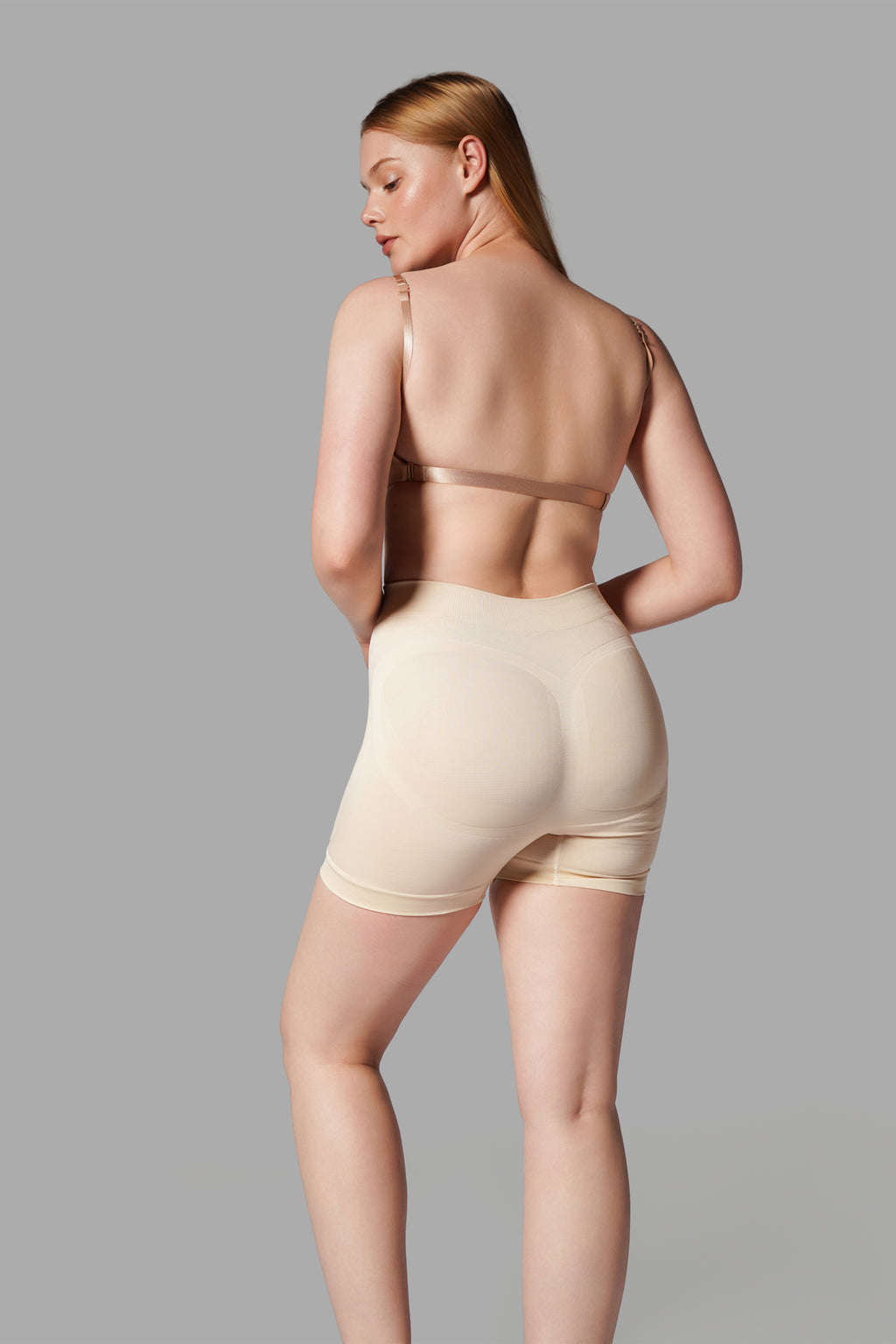 Push Up Seamless Dikişsiz Popo Şekillendirici Kısa Paçalı Korse 2064 Bej