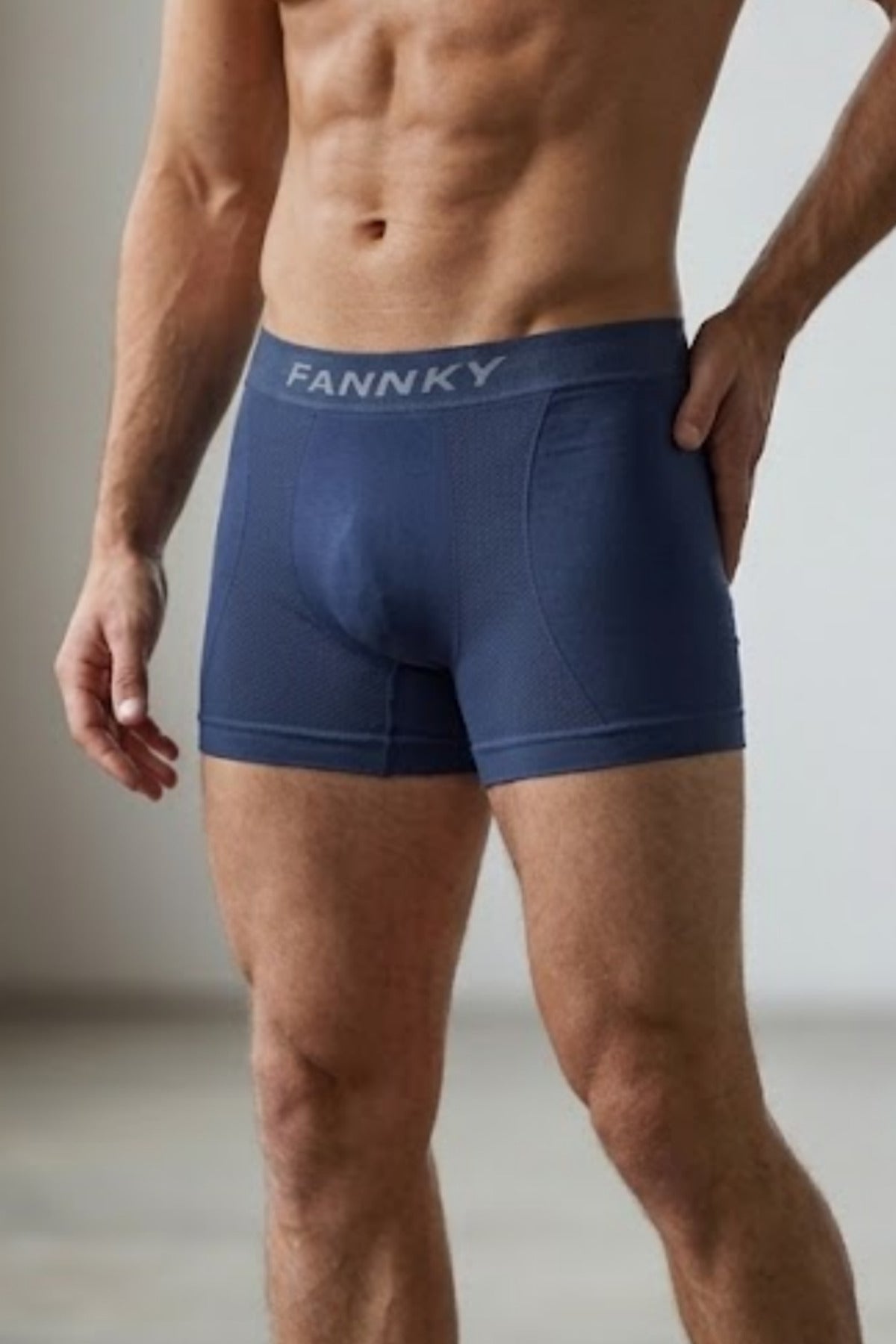 Erkek Trend Nefes Alan Relaxed Lacivert Boxer