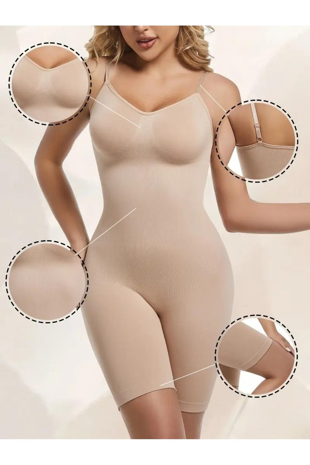 toparlayıcı yüksek bel tam boy body 9050 Bej
