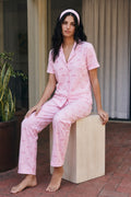 Viskon Karışım Homewear Pembe Pijama Takımı
