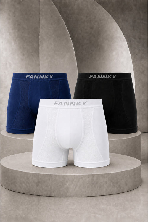 Erkek Casual Comfort Günlük 3 Lü Boxer Kahverengi - SERENZE Milano