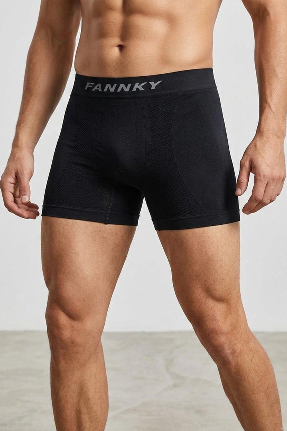 Erkek Dikişsiz Nefes Alabilen Rahat Kesim Boxer 2014 - Siyah