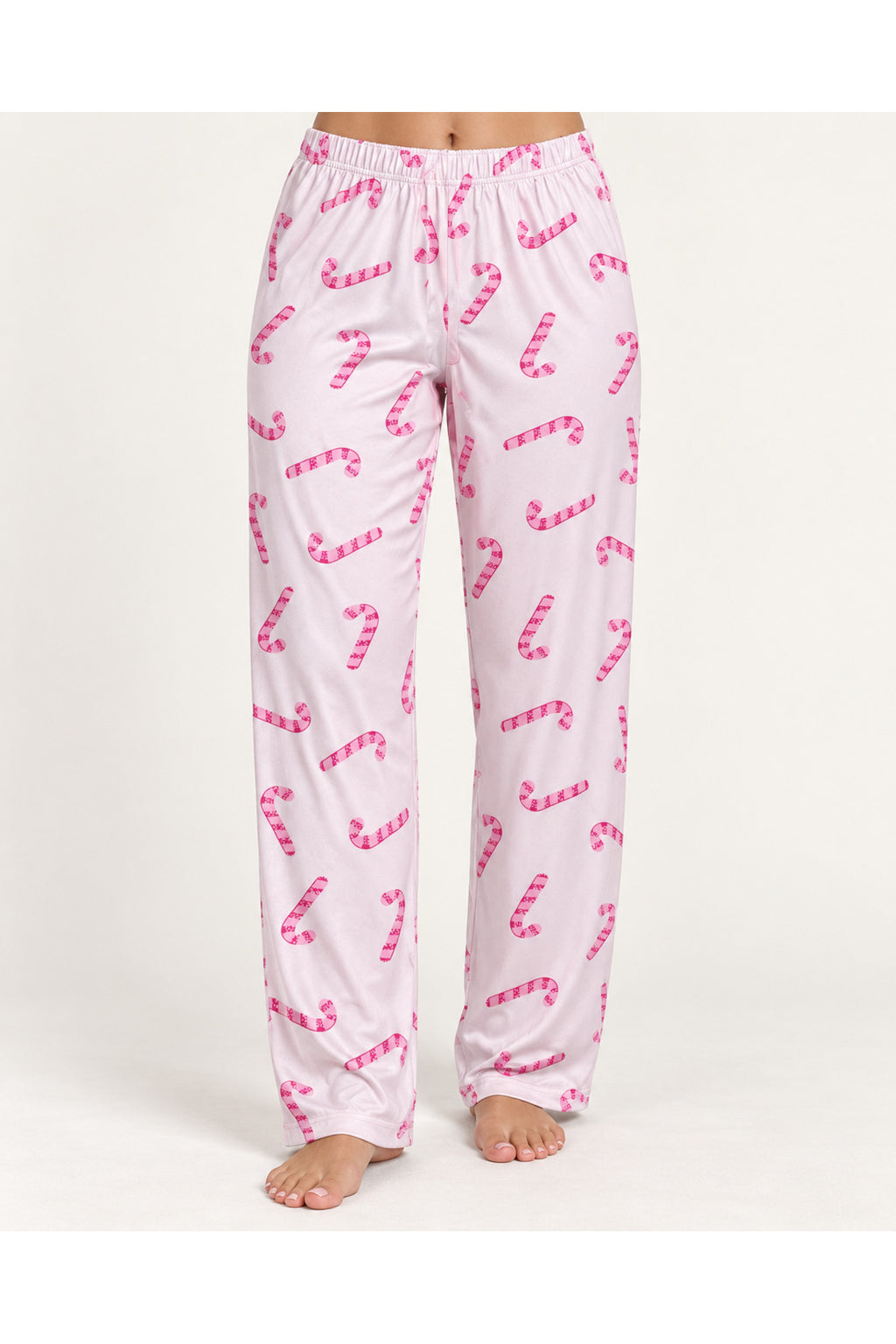 Kadın Premium Desenli Rahat Kesim Pudra Pijama Altı 4773