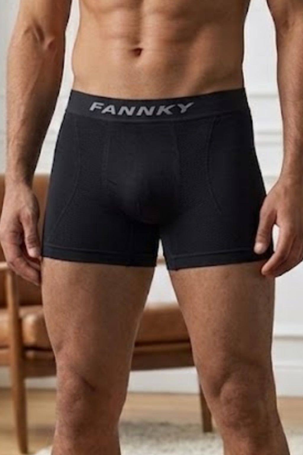 Erkek Rahat Esnek Seamless 3 Lü Boxer Füme