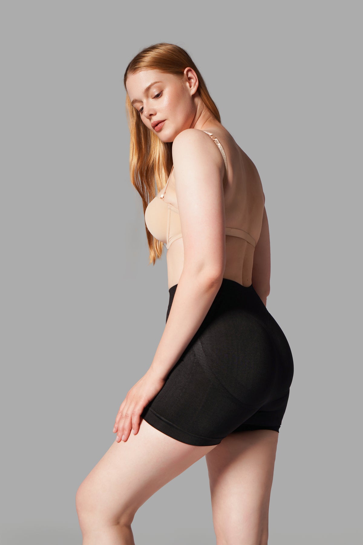 Push Up Seamless Dikişsiz Popo Şekillendirici Kısa Paçalı Korse 2064 Siyah
