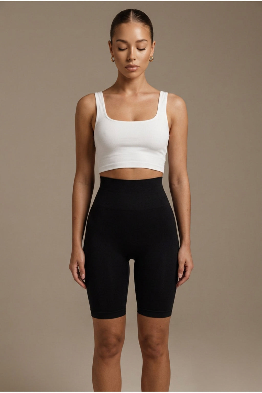 Kadın Sıkılaştırıcı Kumaş Boxer Kalıp Siyah Korse