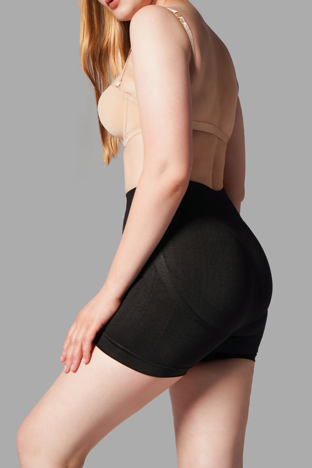 Push Up Seamless Dikişsiz Popo Şekillendirici Kısa Paçalı Korse 2064 Siyah - SERENZE Milano