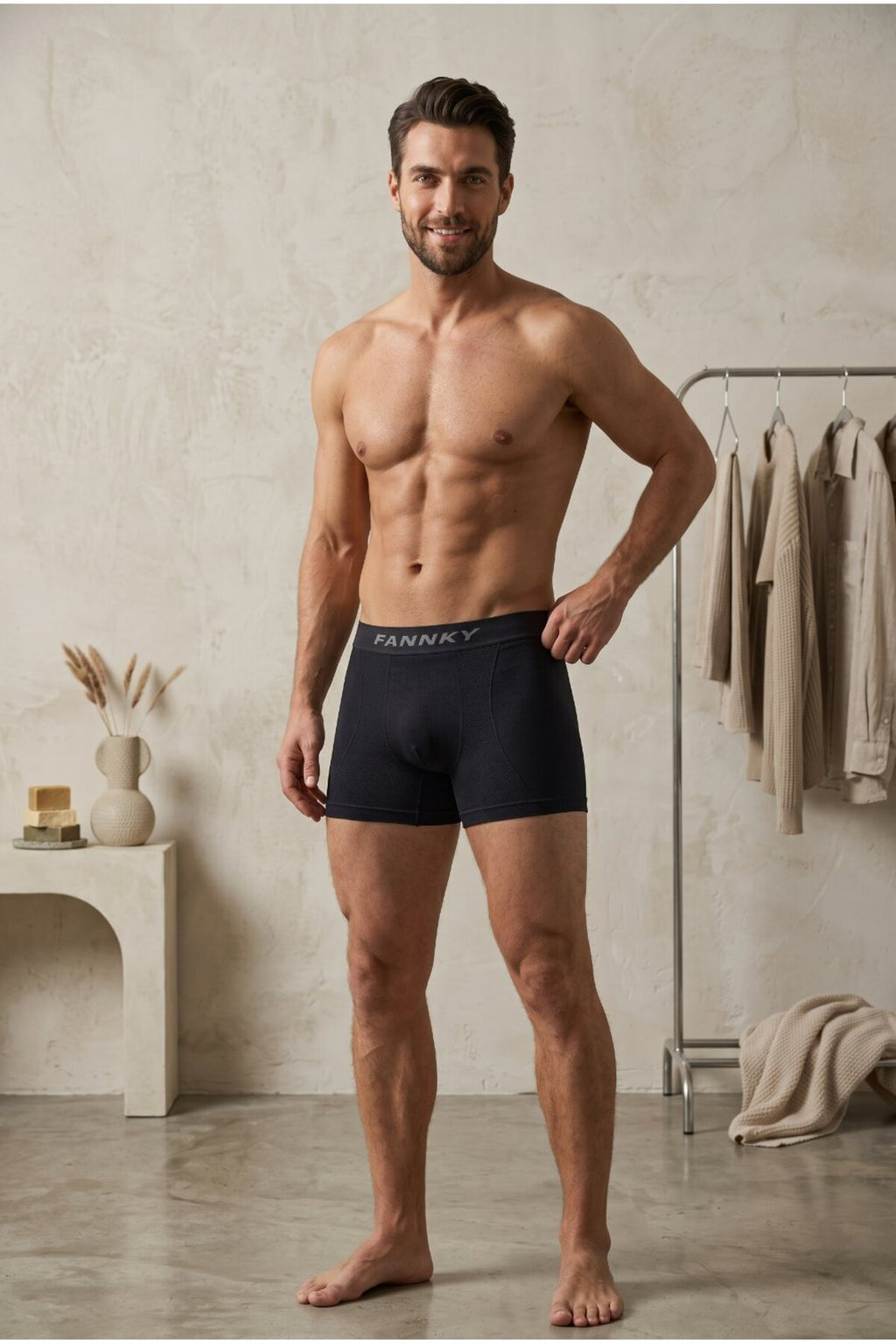 Erkek Casual Comfort Günlük Siyah Boxer