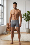 Erkek Rahat Esnek Seamless Gri Boxer