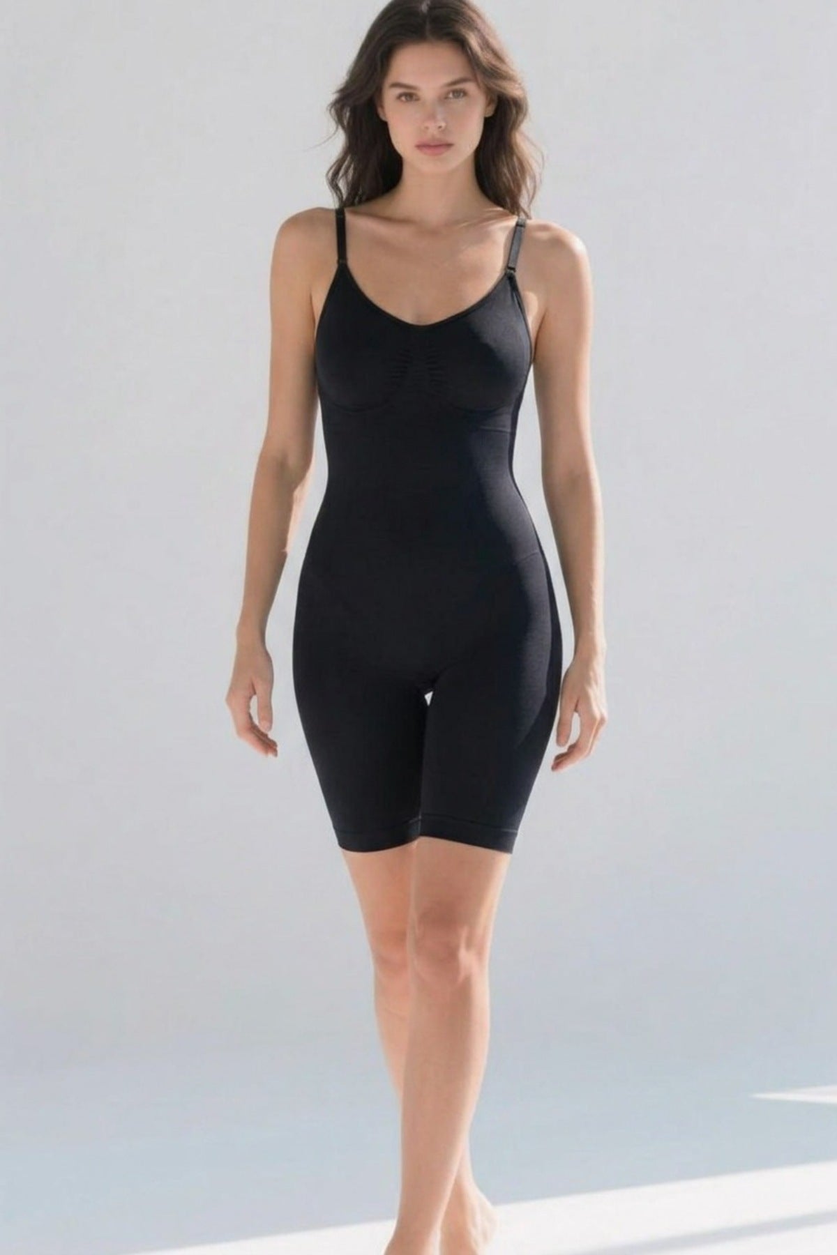 Kadın Bel Bacak Sıkılaştıran SİYAH Full Body