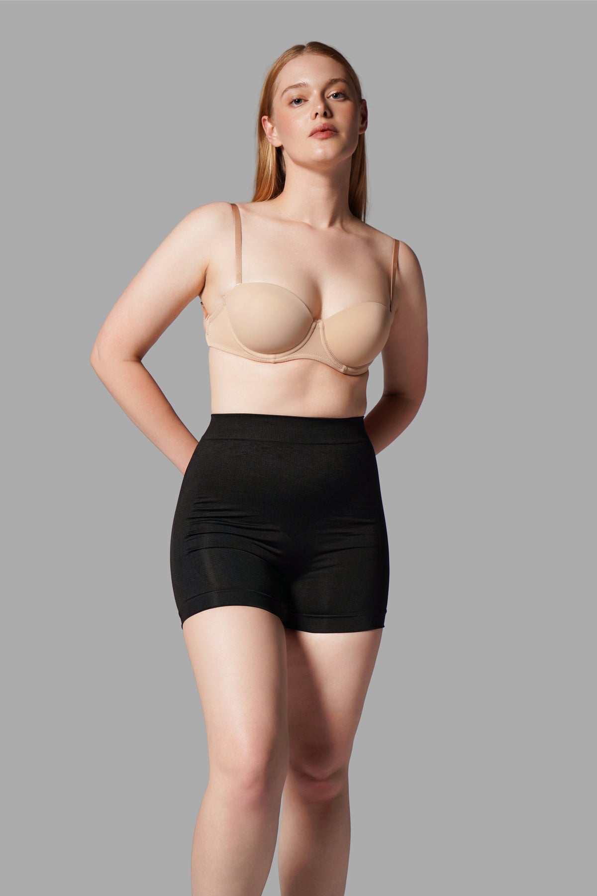 Push Up Seamless Dikişsiz Popo Şekillendirici Kısa Paçalı Korse 2064 Siyah