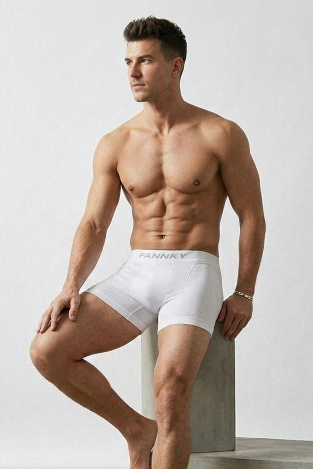 DİKİŞSİZ NEFES ALABİLEN RAHAT BOL KESİM ERKEK BOXER 2014 Beyaz