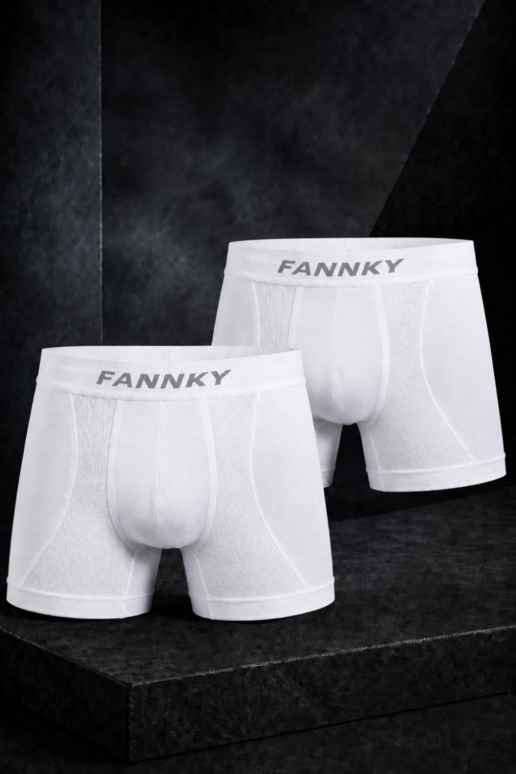 Erkek Rahat Esnek Seamless 2 Li Beyaz Boxer