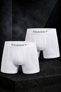 Erkek Rahat Esnek Seamless 2 Li Beyaz Boxer