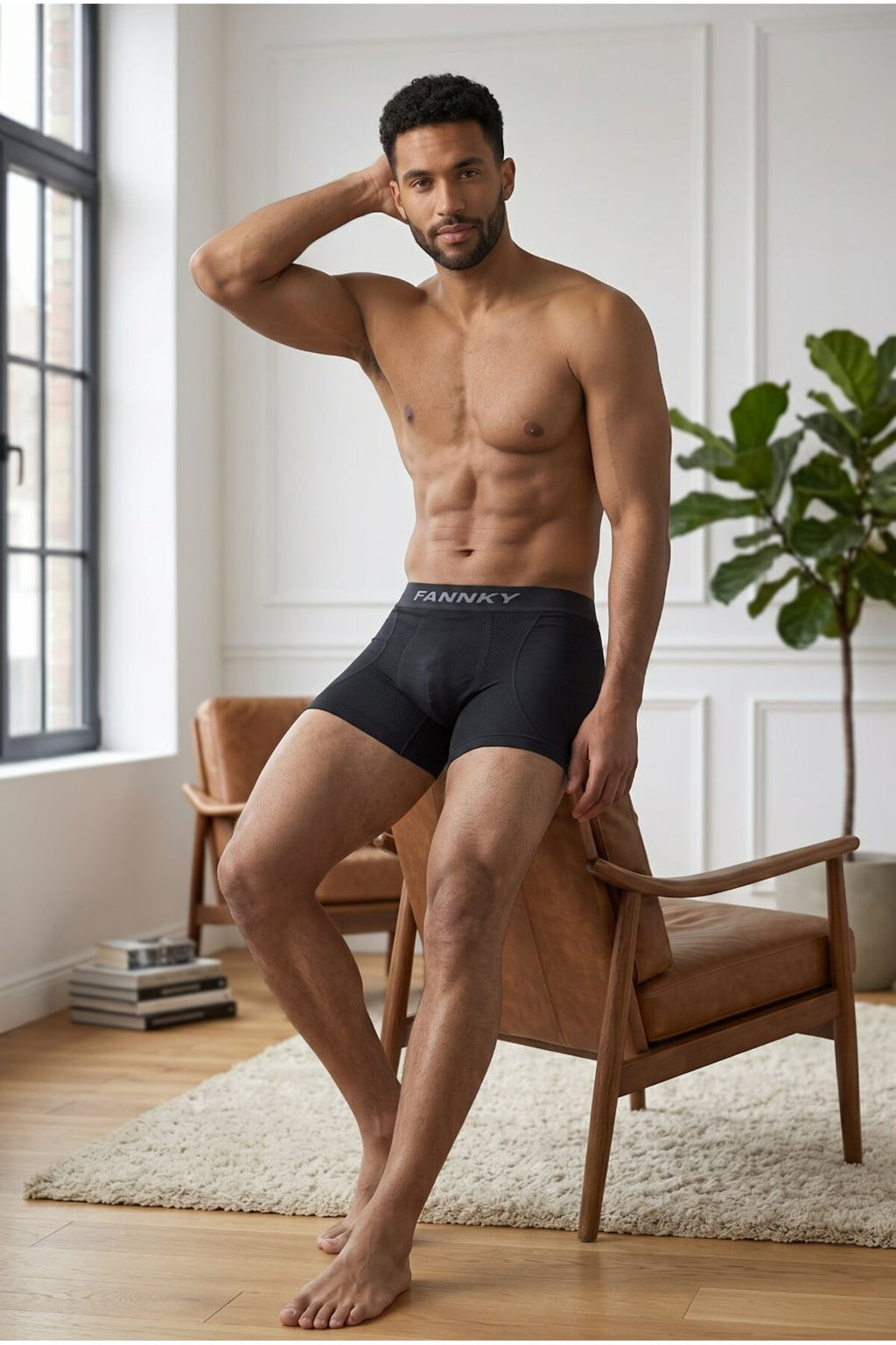 Erkek Rahat Esnek Seamless 3 Lü Boxer Füme