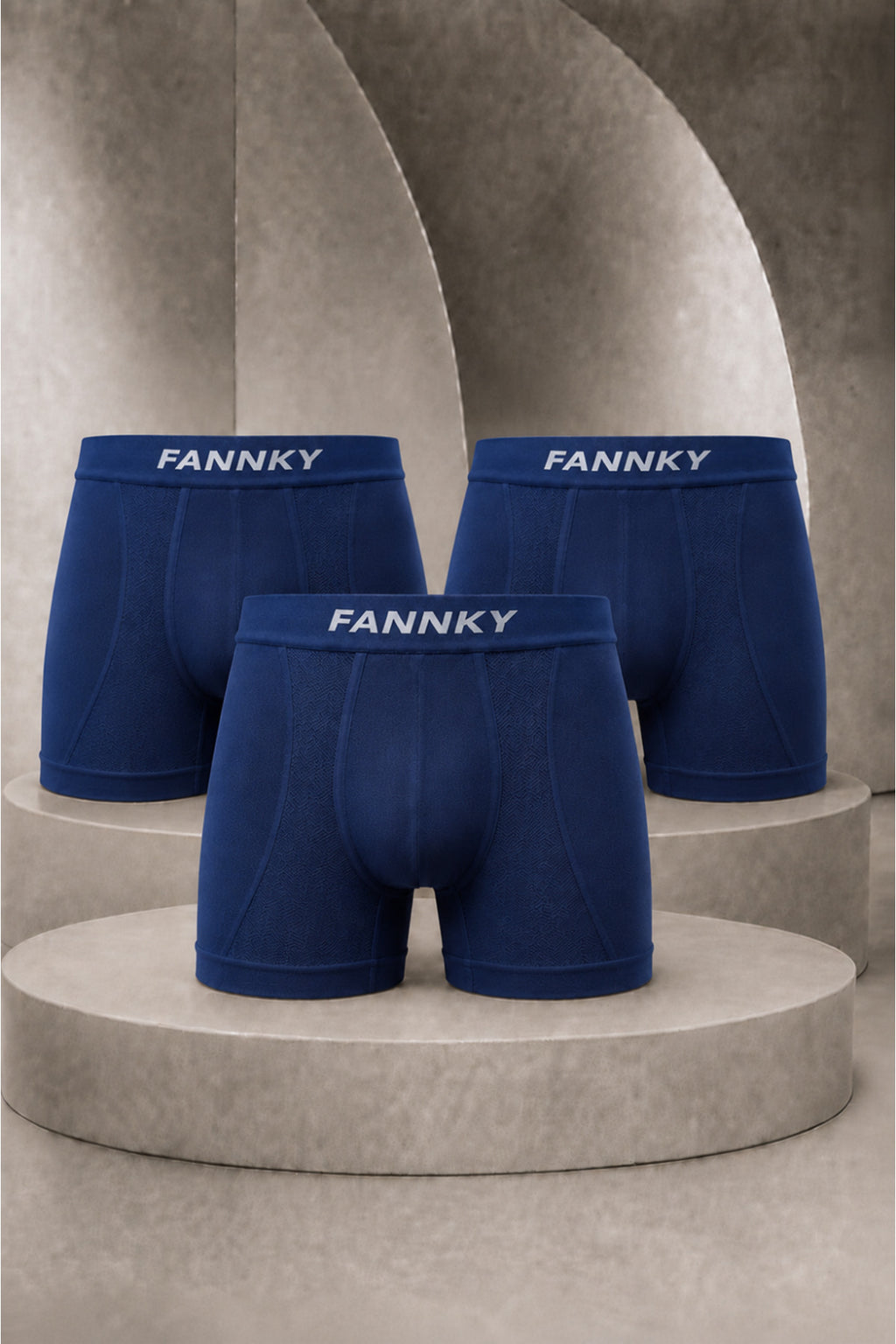 Erkek Casual Comfort Günlük 3 Lü Lacivert Boxer