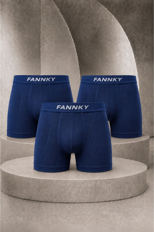 Erkek Casual Comfort Günlük 3 Lü Lacivert Boxer - SERENZE Milano