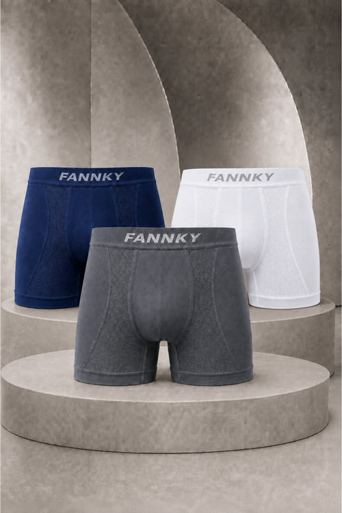 Erkek Casual Comfort Günlük 3 Lü Boxer Ten - SERENZE Milano