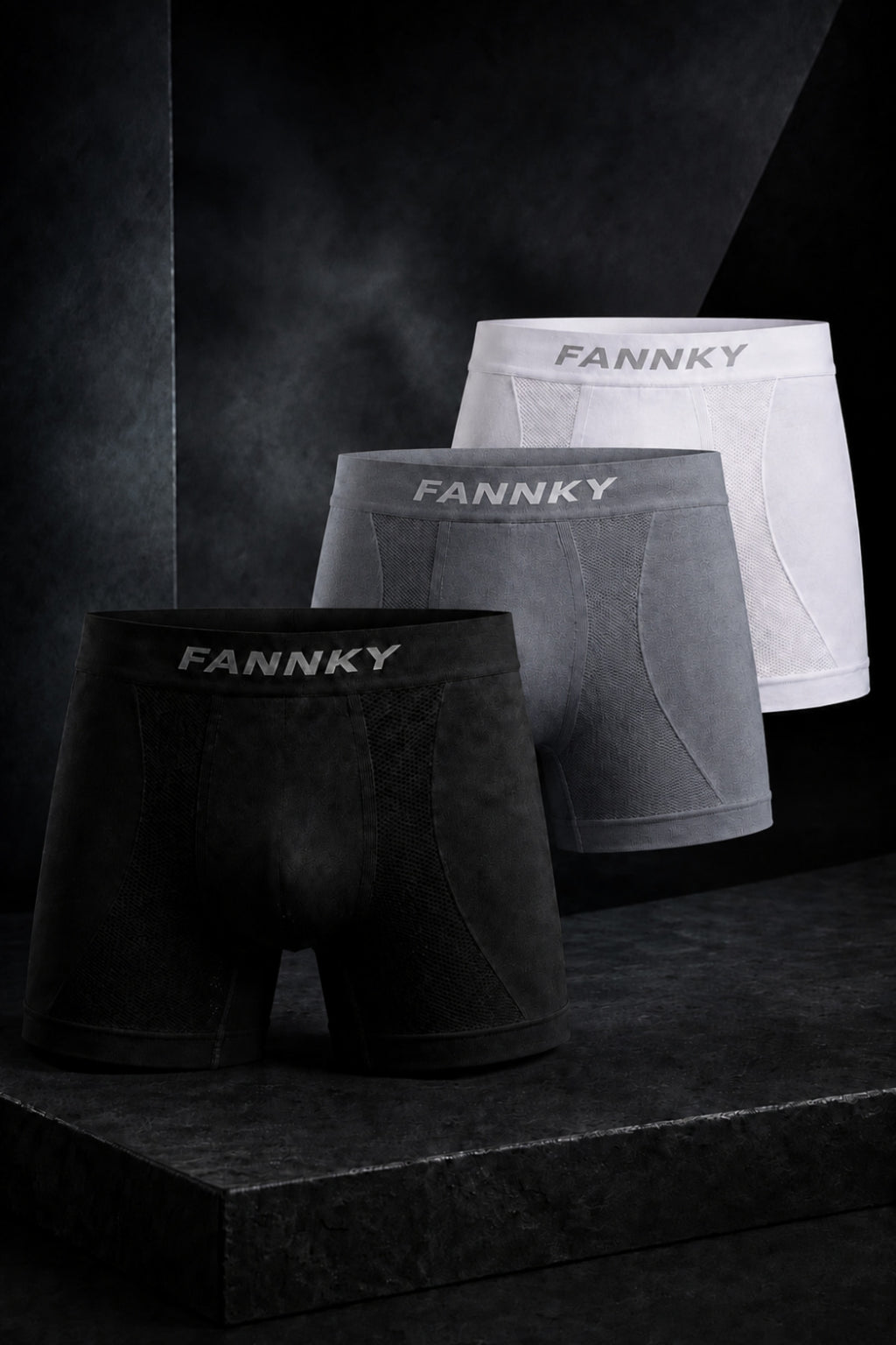 Erkek Rahat Esnek Seamless 3 Lü Boxer Ten