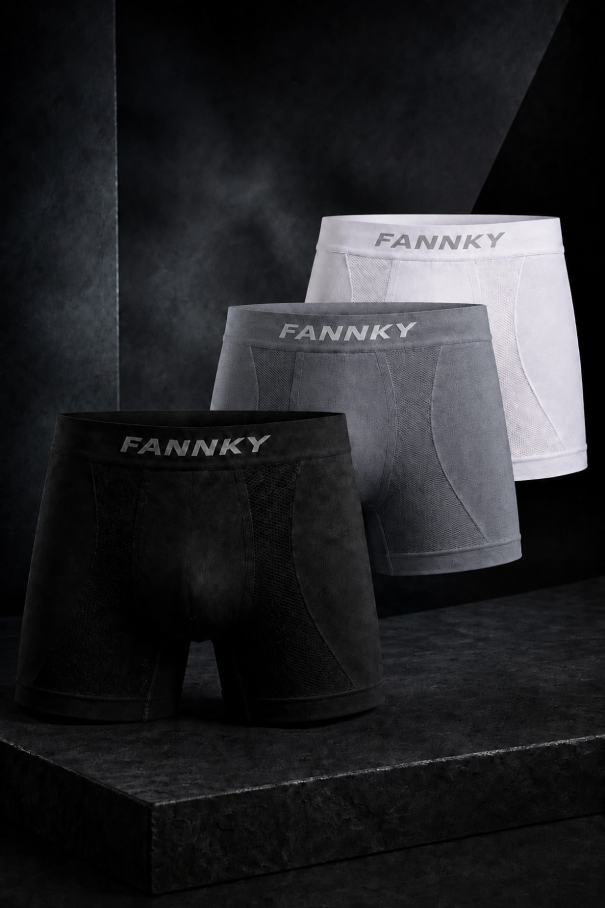Erkek Rahat Esnek Seamless 3 Lü Boxer Ten