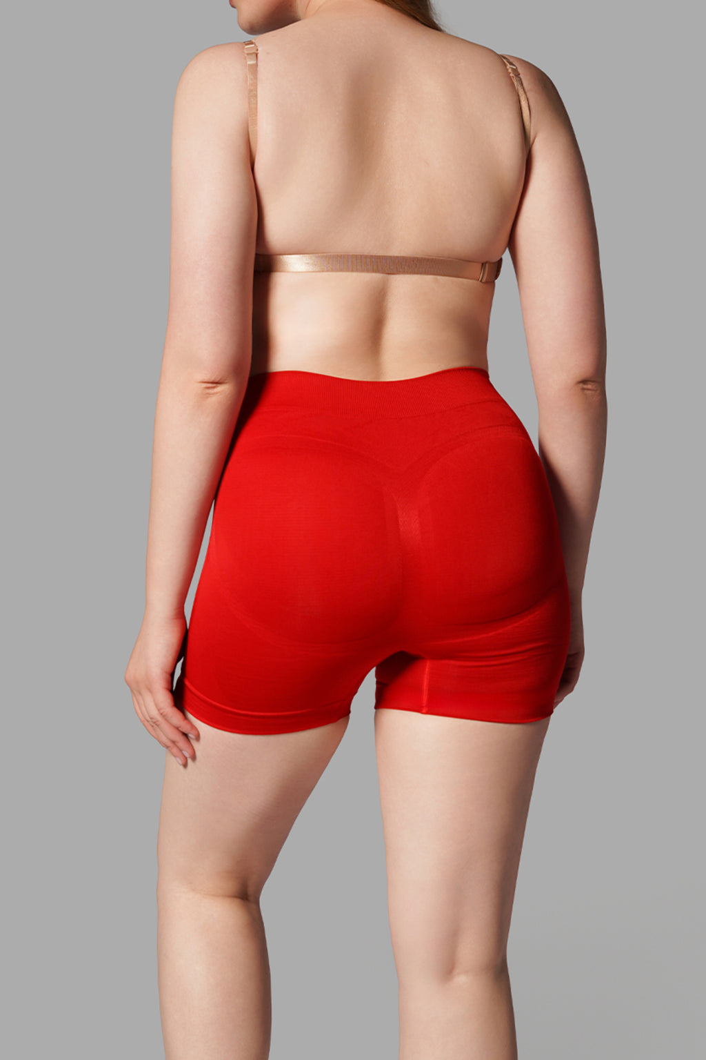 Push Up Seamless Dikişsiz Popo Şekillendirici Kısa Paçalı Korse 2064 Kırmızı