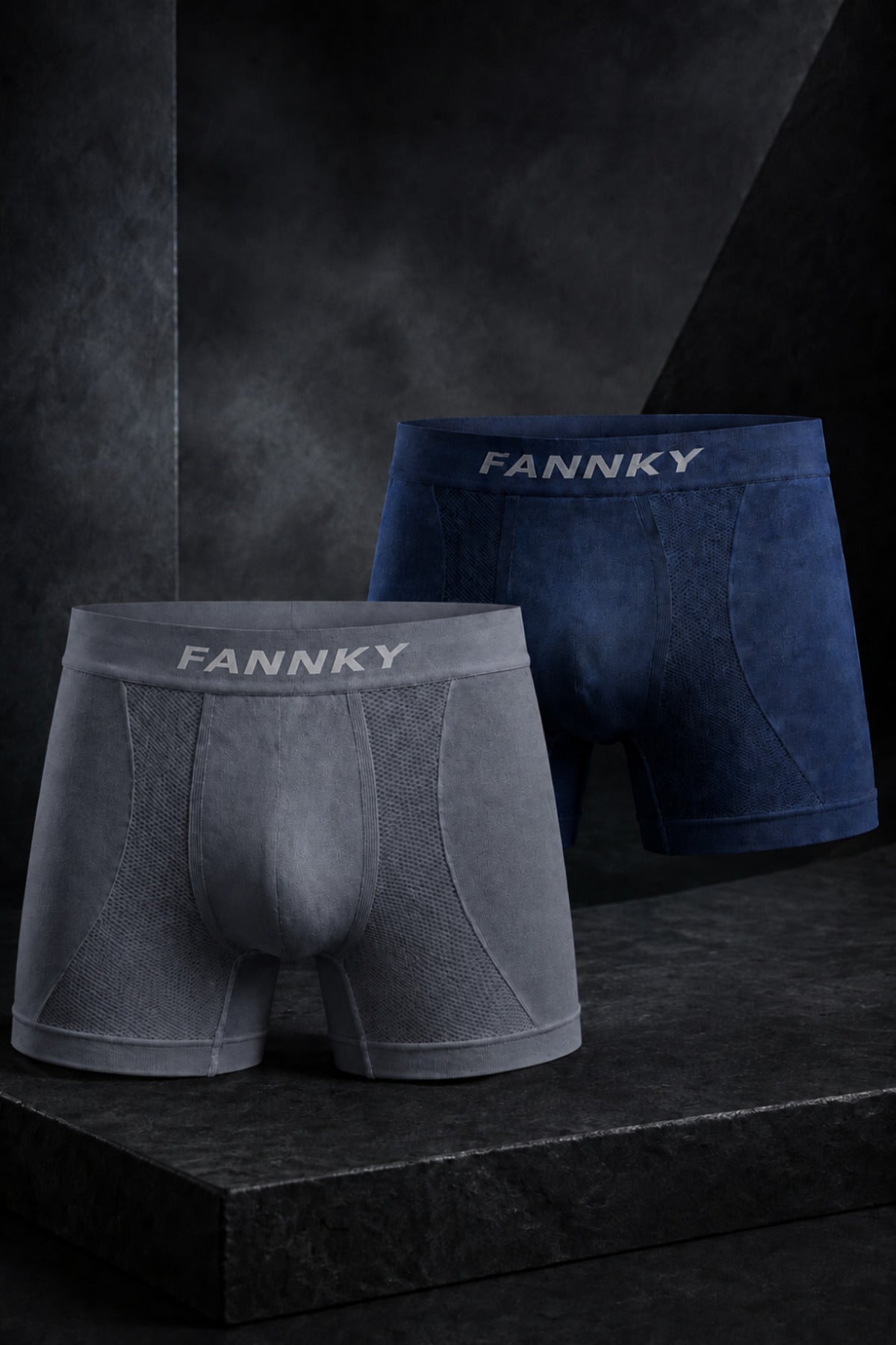 Erkek Rahat Esnek Seamless 2 Li Boxer Krem