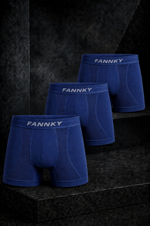 Erkek Rahat Esnek Seamless 3 Lü Lacivert Boxer - SERENZE Milano