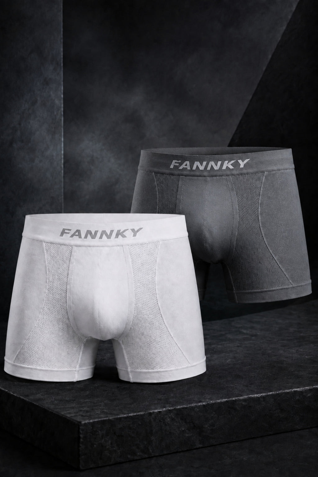 Erkek Rahat Esnek Seamless 2 Li Boxer Füme
