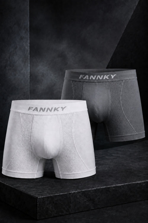 Erkek Rahat Esnek Seamless 2 Li Boxer Füme - SERENZE Milano