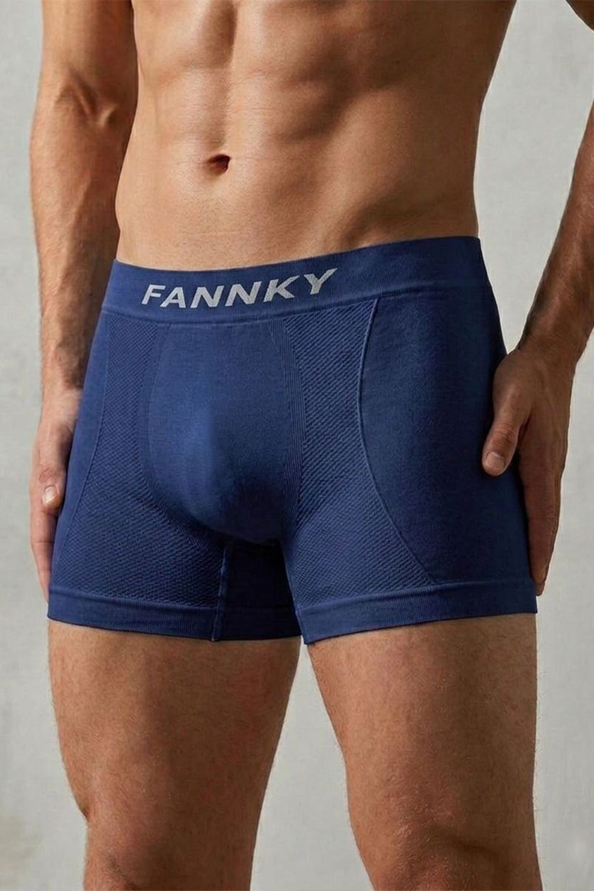 Erkek Dikişsiz Nefes Alabilen Rahat Kesim Boxer 2014 - Lacivert