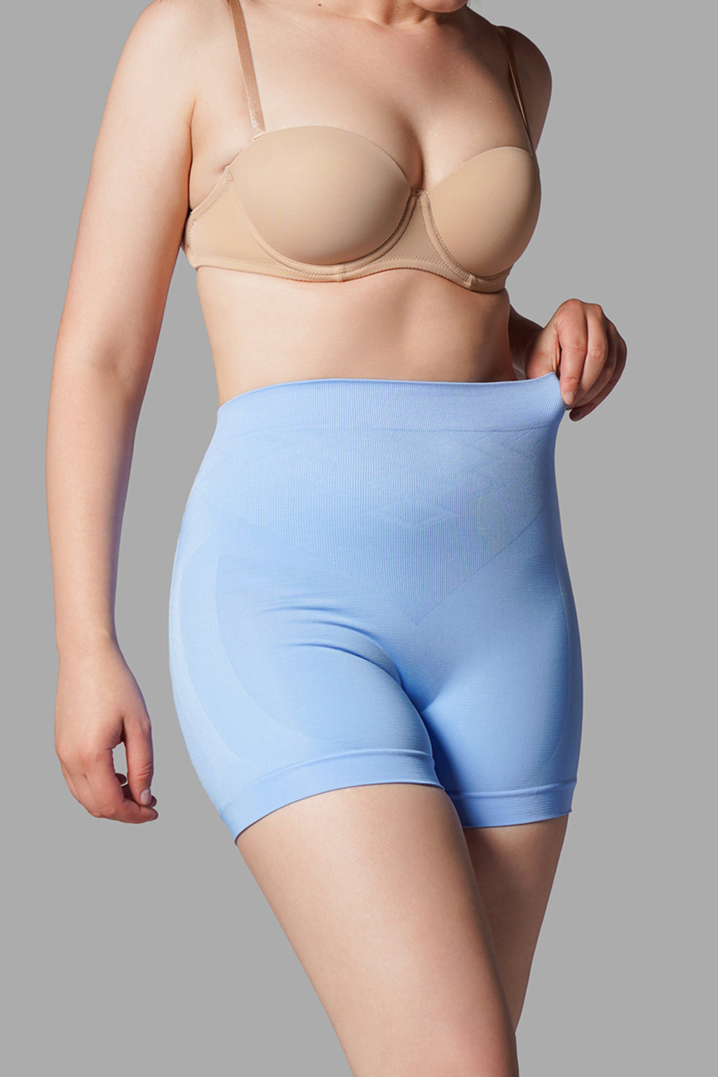 Push Up Seamless Dikişsiz Popo Şekillendirici Kısa Paçalı Korse 2064 Mavi - SERENZE Milano