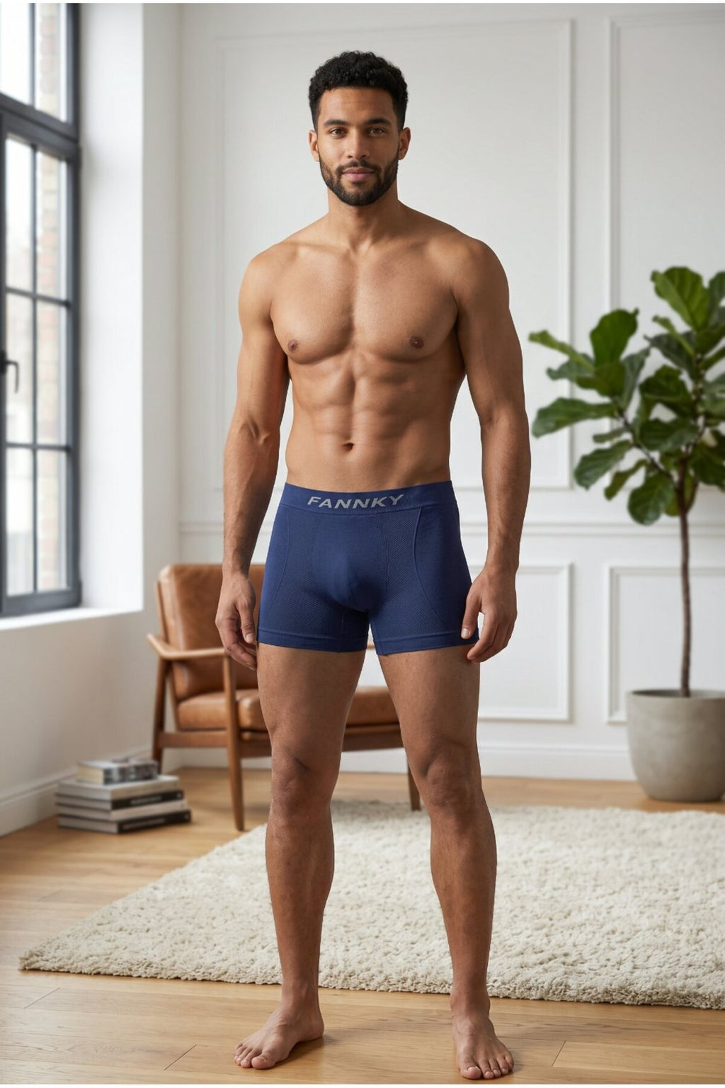 Erkek Rahat Esnek Seamless 2 Li Lacivert Boxer