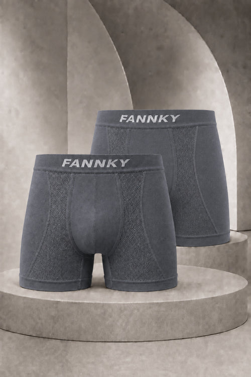 Erkek Casual Comfort Günlük 2 Li Gri Boxer - SERENZE Milano